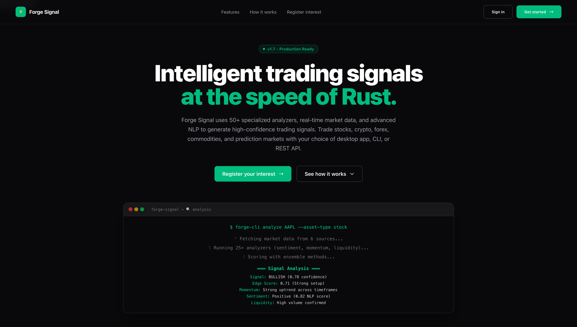 Forge Signal - Analytics Intelligence Platform